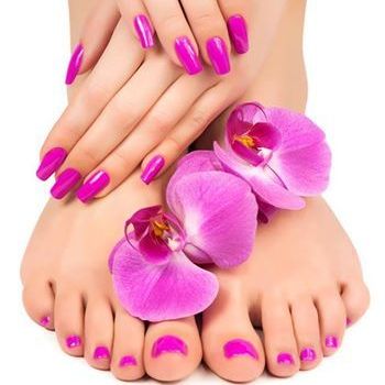 Аппаратный педикюр с покрытием гель-лаком + массаж стоп с виноградным ...